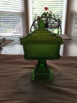 Antique candy dish with lid