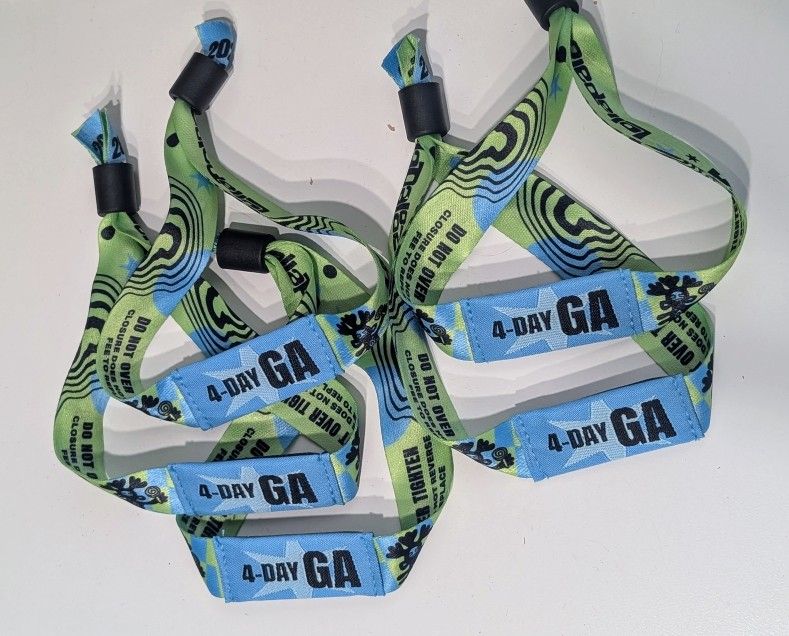 Lollapalooza 4 Day GA Wristbands