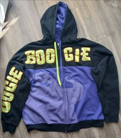 Disney- Boogie Zip-Up Hoodie Black Purple Graphic