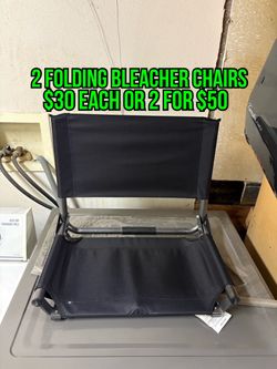 2 foldable bleacher chairs