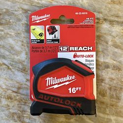 Milwaukee Compact Auto Lock 16 ft. SAE Tape Measure