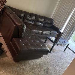L Shaped Leather Sofa 
