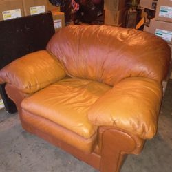 orange leather chair for sale