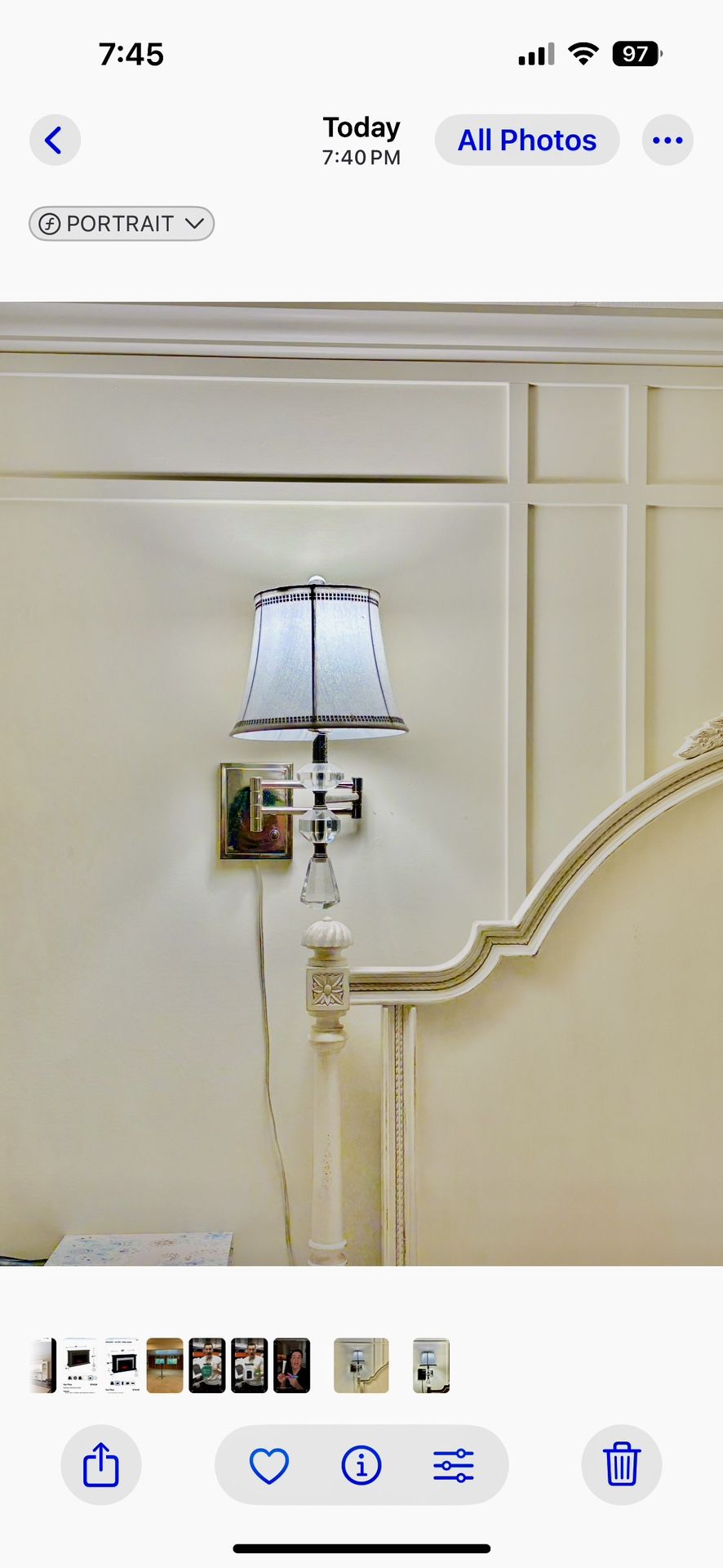 WHITE WALL LAPMS W/plugs Set of 2 $50