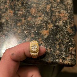 solid gold ring 18k with vs1 natural diamonds 