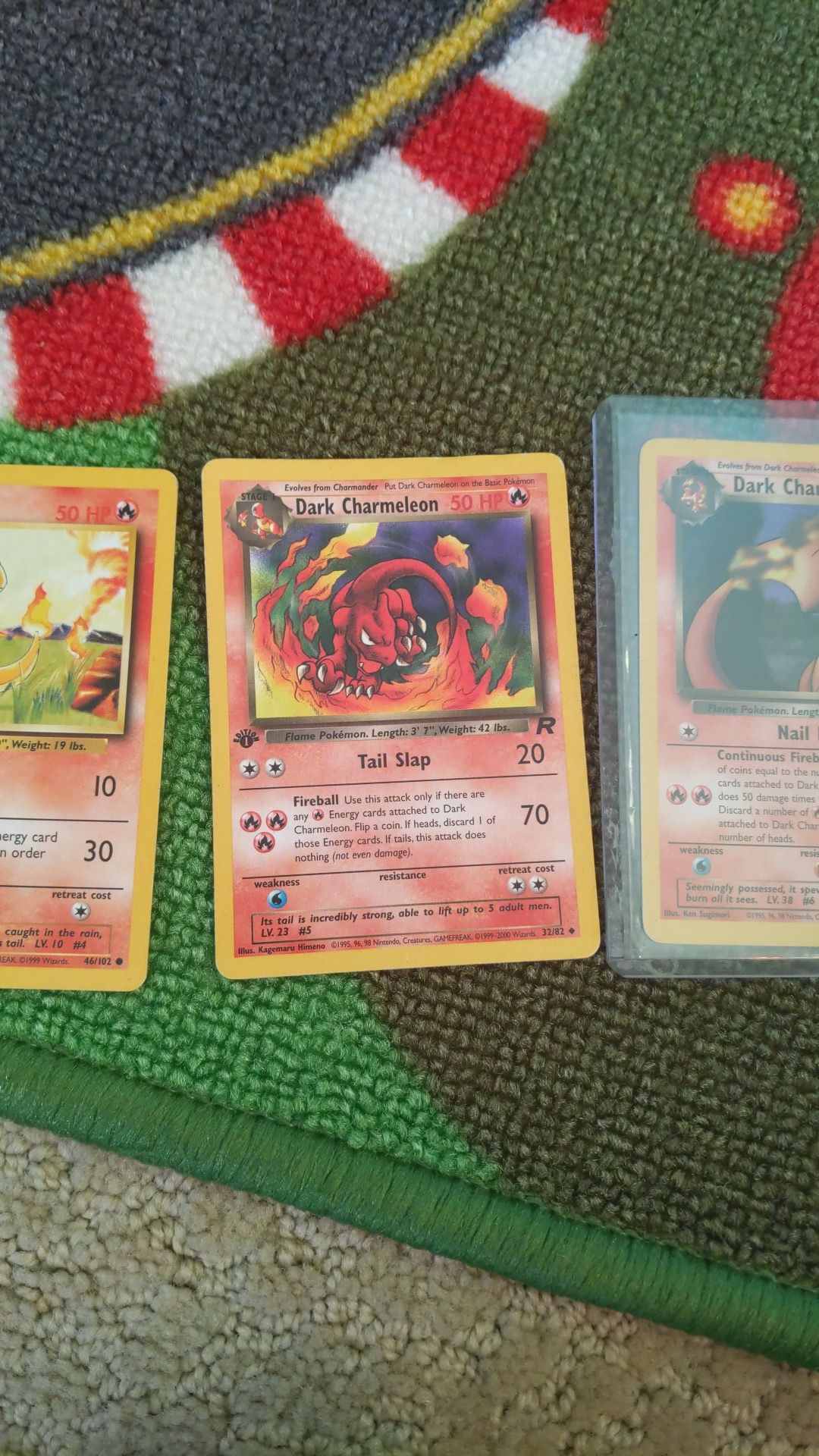 Charmander dark Charmeleon and dark Charizard