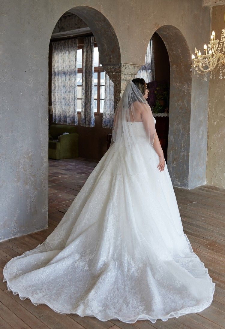 Glittering Lace Ball - Gown Sweetheart Neckline Wedding Dress