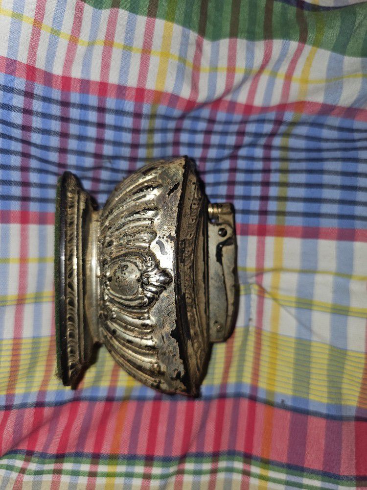 Antique Ronson Silver Georgian 1940s Table Lighter