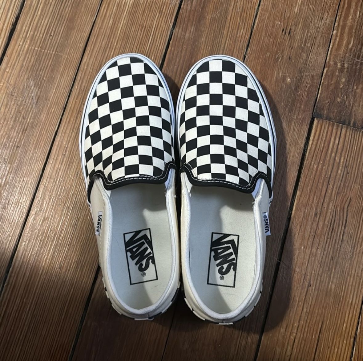 Black Checkered Vans