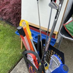 Huge Lot Bats Wiggle Balls Golf Clubs Lacrosse Items 
