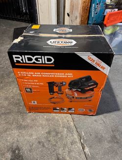 RIDGID 6 Gal. 150 PSI Portable Electric Oil-Free Jobsite Pancake Air Compressor with 25 ft. Air