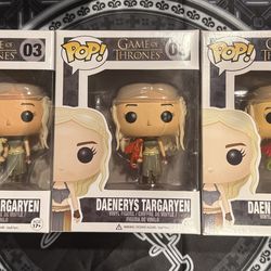 Game of Thrones Funko PoP Daenerys Targaryen Dragon #3 Set