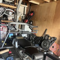 Powertec bench press with lat pull down (no weights)