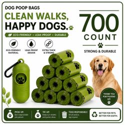 [NEW] Dog Poop Bags 700 Count w/ Capsule Dispenser