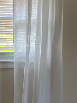 White Sheer Curtain Panel