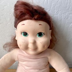 Vintage 1986 Playskool My Buddy Kid Sister Doll With Auburn Hair And Green Eyes