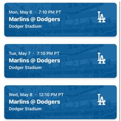 Dodgers vs marlins - May 5-7