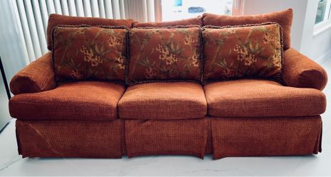 8 foot sofa. I also have a living room chair.