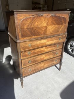 Vintage Furniture - French Louis XV style highboy chest of drawers