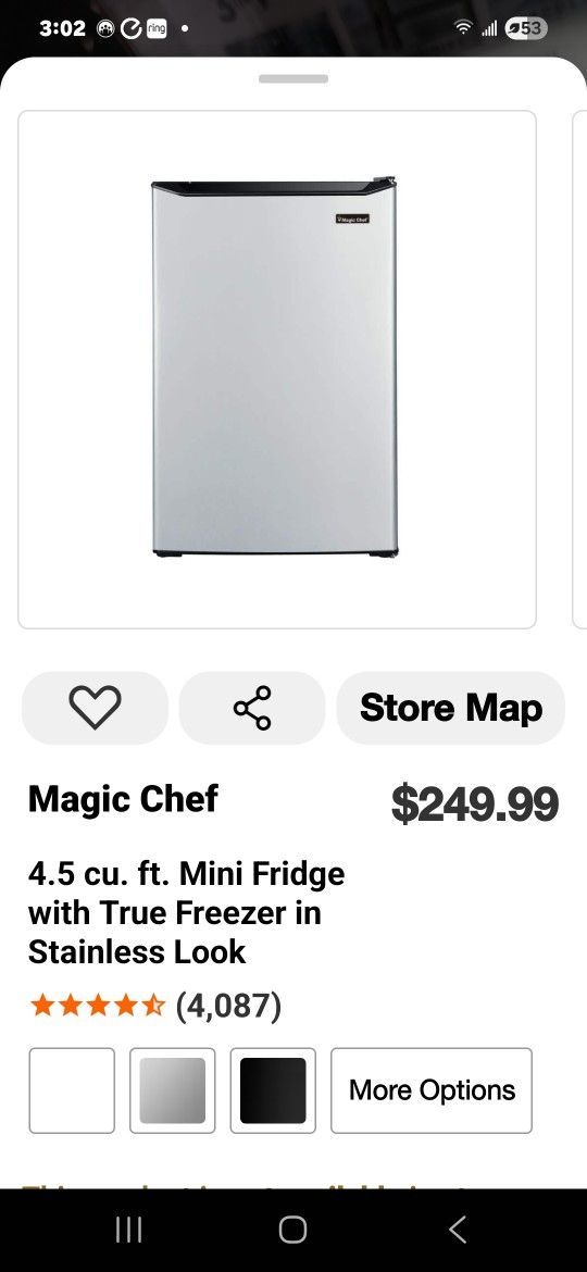 Magic Chef 4cu. Ft. Refrigerator