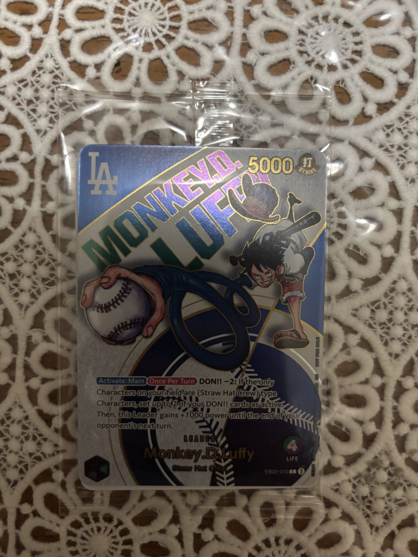 One Piece Luffy Dodger Card