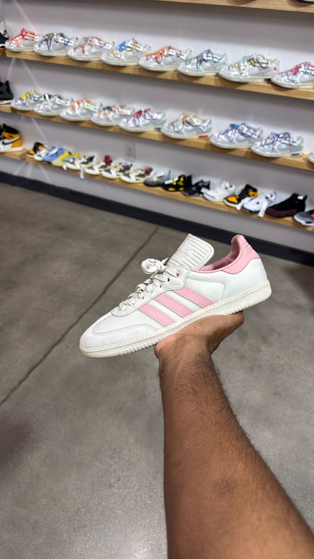 Pre-loved Adidas Human Race Sambas Sz9.5