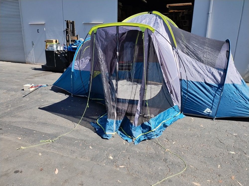 Camping Tent 10 Person Screen Porch 3 Rooms Ozark Trail W843.2 Carpa Tienda