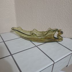 Interesting Gold And Clear Glass Piece