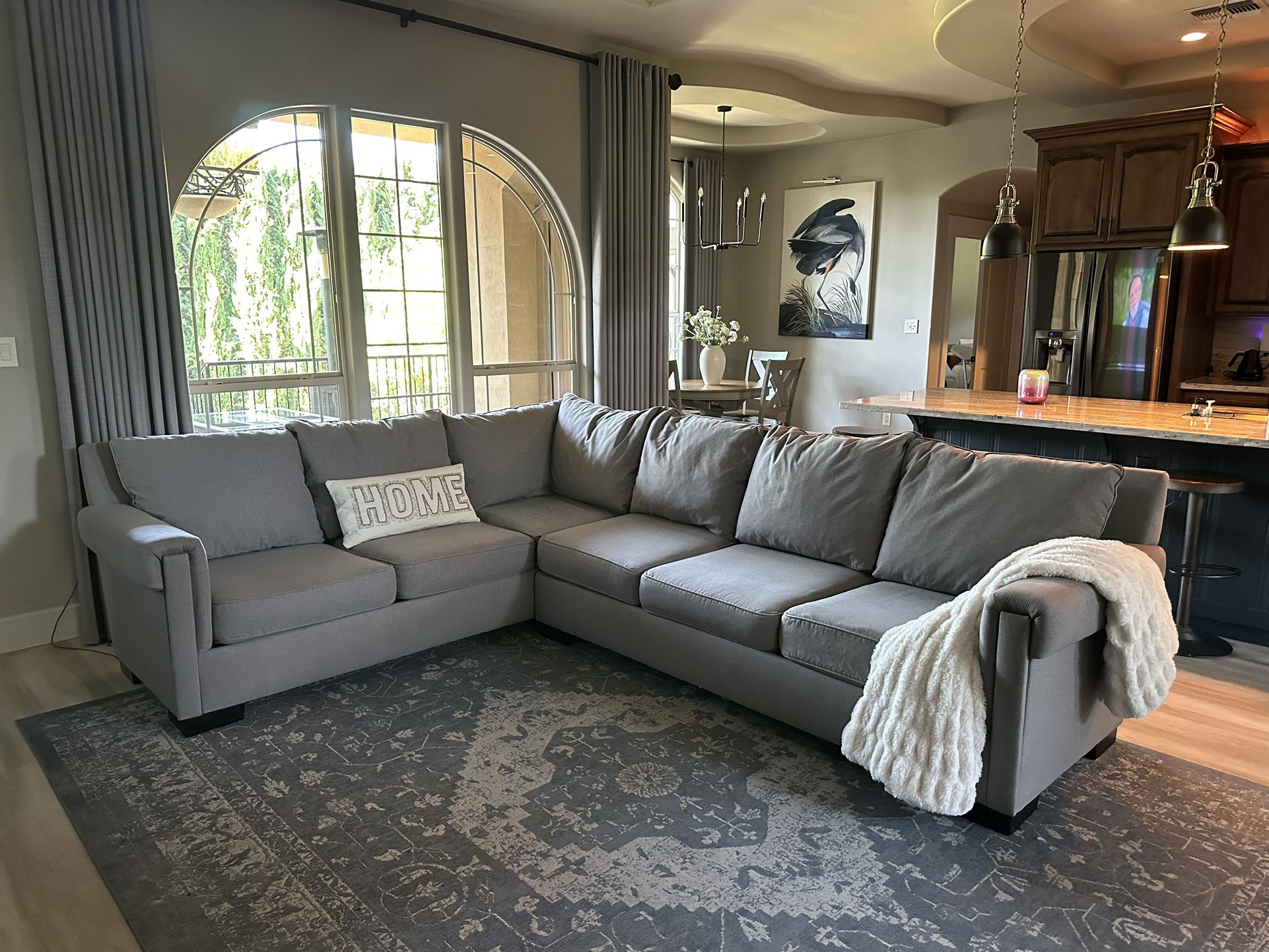 Sectional Grey Couch 