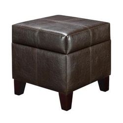 Dorel Living Small Espresso Storage Ottoman