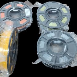 Silk PLA Filament 1.75mm Bundle For 3D Printer, 4 Rolls Of 250g Silk Copper/Silk Gold/Silk Sliver/Silk Bronze 3D Printer Filament