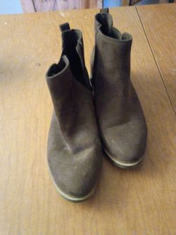 Brown Suede Chelsea Ankle Boots