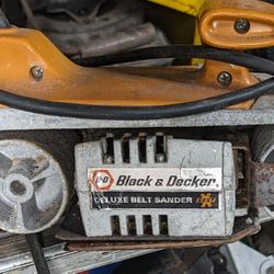 BROKEN Black & Decker Belt Sander 7451 Type 1 3"x 24" Belt Ft/Min 1,200 5.2 Amp. Very Heavy, Heavy Duty Cord. No Power. If You Cant Fix It keep The  C