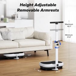 MERACH Vibration Plate Exercise Machine, Vibrating Plate Exercise Machine with Handrails, Full Body