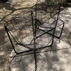 IKEA Skalboda Black Wire Chairs.  SET Only