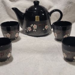 5 Piece Vintage Japanese Style Tea Set