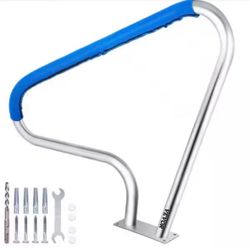 Pool Rail 48x36 Pool Railing 304 Stainless Steel 250LBS Load Capacity Silver Rustproof Pool Handrail