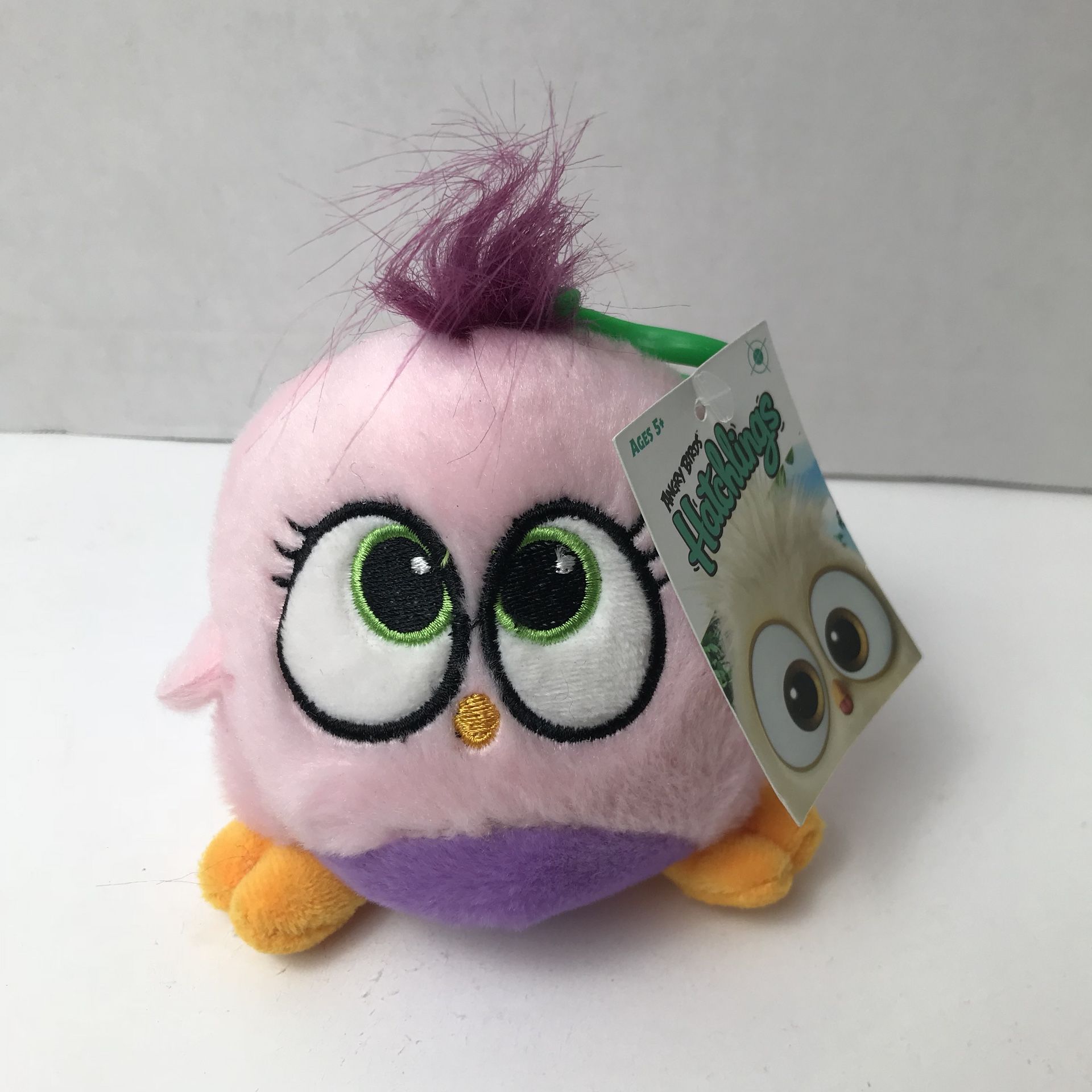 Angry Birds Stella Hatchling Clip Keychain Plush Stuffed Animal Game