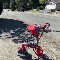 Children Kid Toddler Radio Flyer Stroller Trike Tricycle Bicycle Trike  Like New