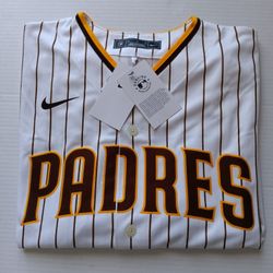 Size XL San Diego Padres Nike Men's White Pinstripe Home Team Jersey