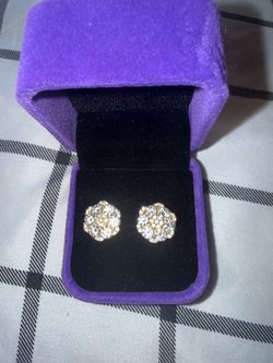 Lab Diamond Cluster Earrings