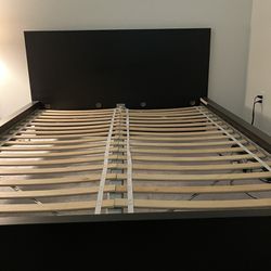 IKEA queen Bed Frame And Side Drawer