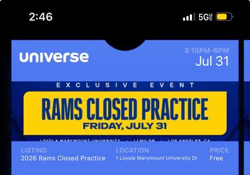 Rams practice today only 1