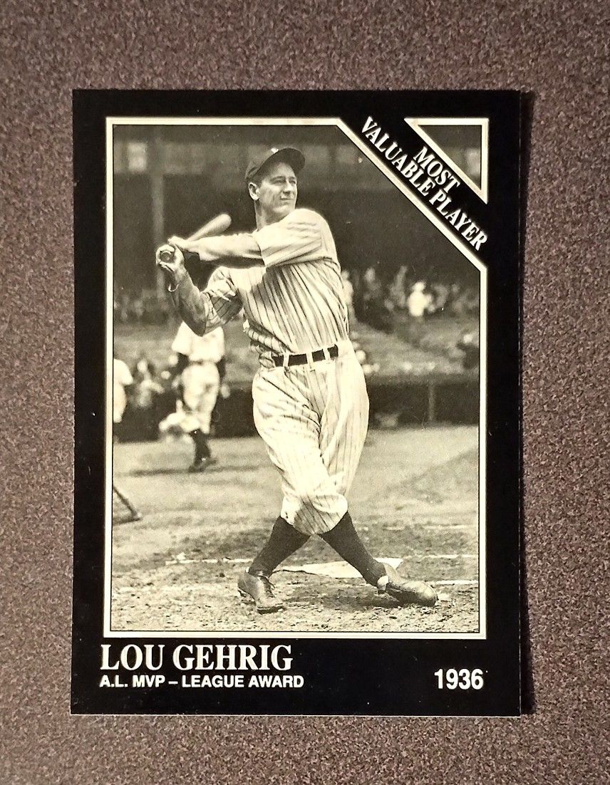 1991 Sporting News Lou Gehrig New York Yankees N.Y. #310 The Iron Horse Hall Of Fame HOF Baseball Card 1936 Vintage Collectible Sports Conlon 