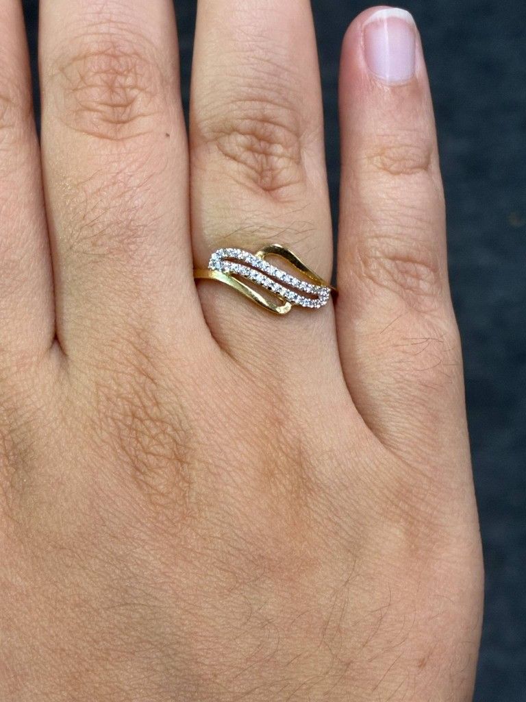 14K Gold Cubic Zirconia Ring