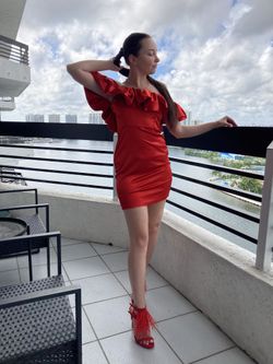 Red Mini Dress Off Shoulders
