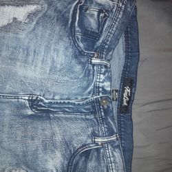 TRUE LUCK MENS 36 32 DECORATIVE JEANS 