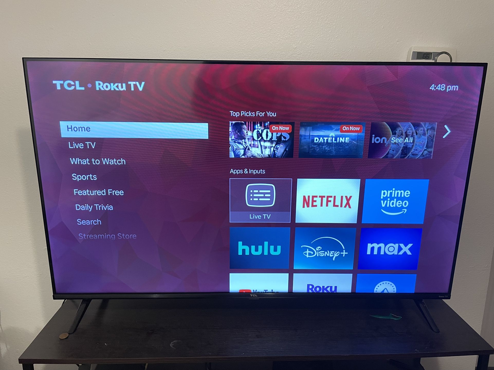43 Inch TCL Roku Smart Tv