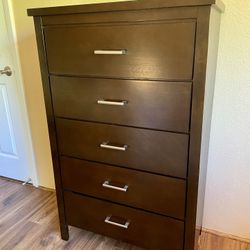 brown dresser with silver handles Sturlayne - Brown