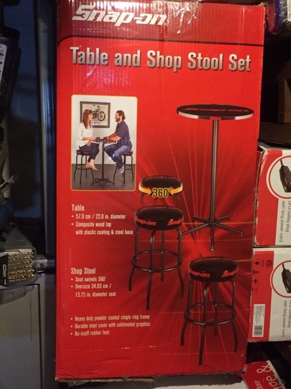 NEW SnapOn Tools Bar Table & Two Stool Set for Sale in Long Grove, IL
